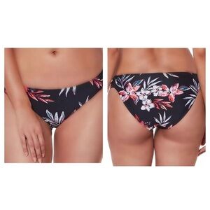 BAR III Women's Tropical Escape Floral-Print Hipster Bikini Bottoms Size XL NWT